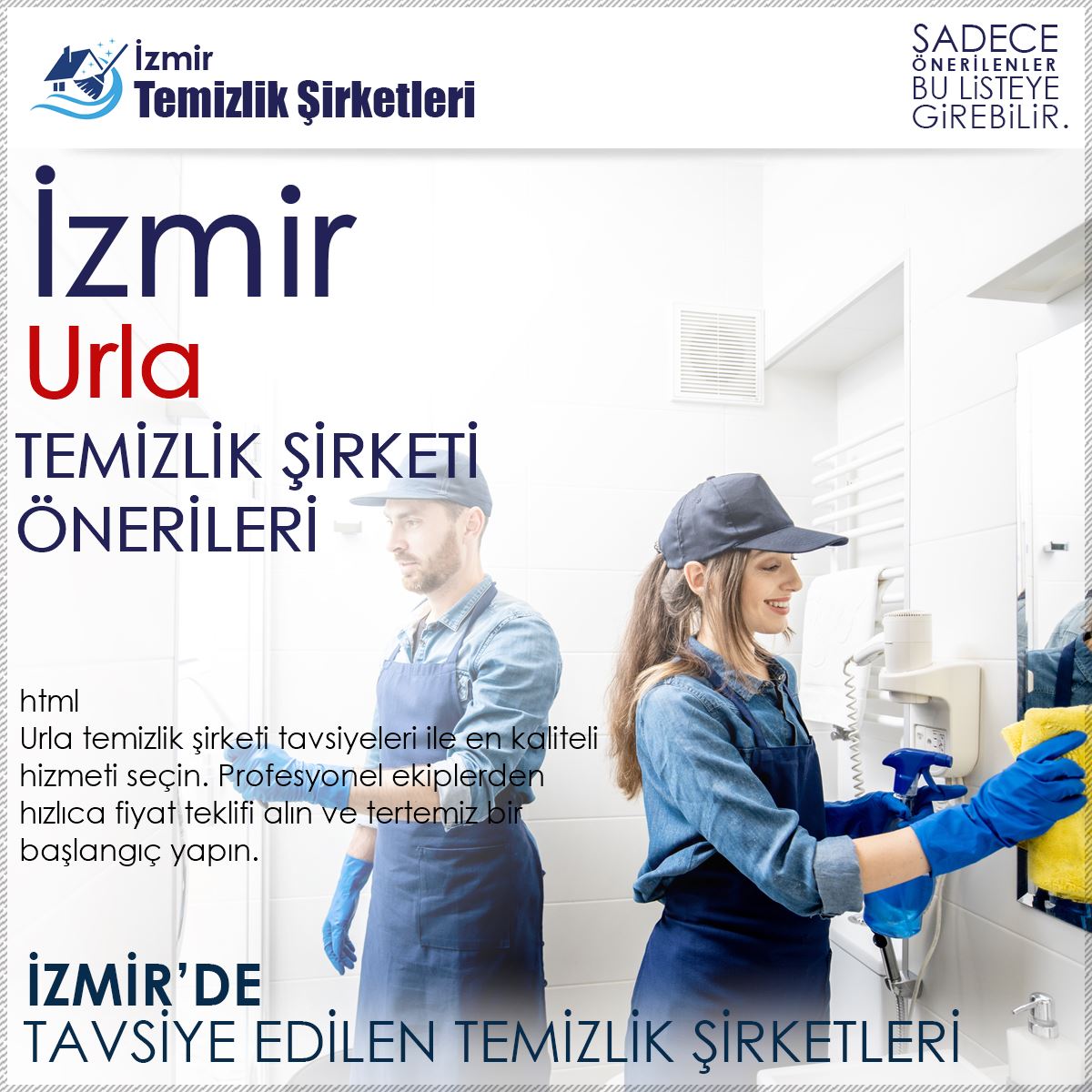 Urla Temizlik Şirketi Tavsiyeleri